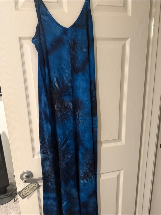 ninexis Dresses & Skirts - Blue Tie-Dye Maxi Slip Dress